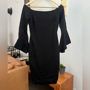 Lulus Black Off-the-Shoulder Bodycon Dress
